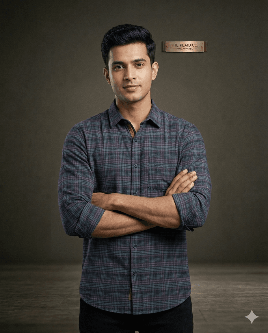 Slim Fit fomal cotton shirt Slim Fit fomal cotton shirt - Front View by Redfit