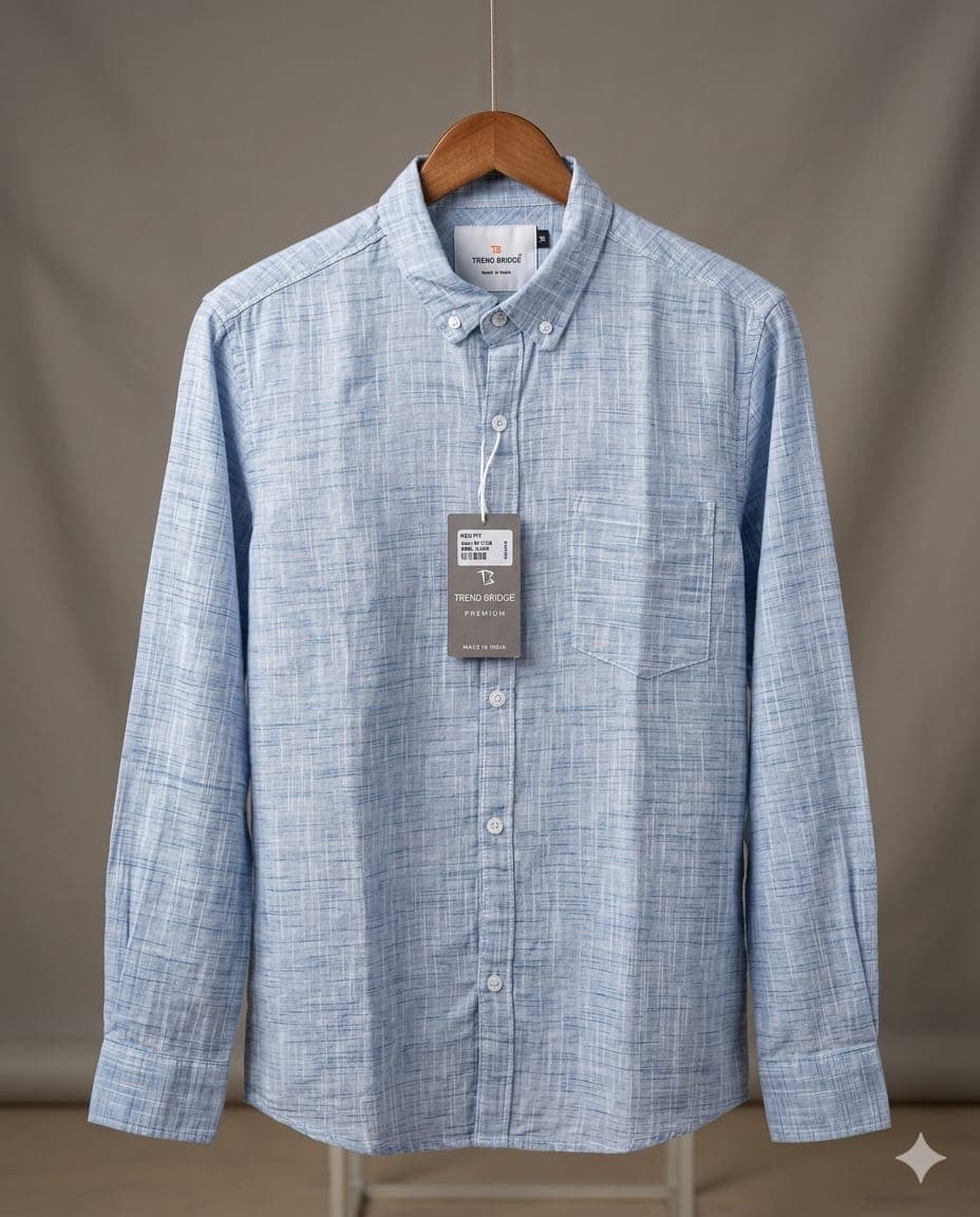 Classic Premium Plain Cotton Shirt Classic Premium Plain Cotton Shirt - Front View by Redfit
