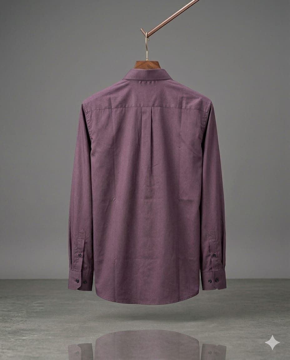 Midnight Purple Plain Shirt - View 2