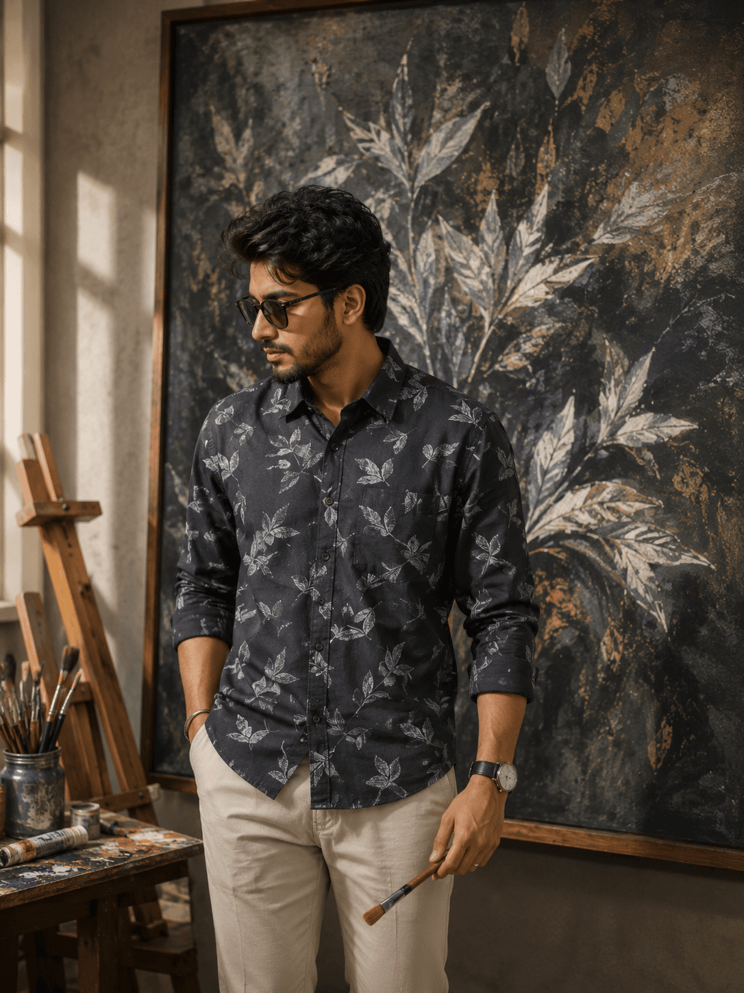 Flora thread Cotton shirt - View 4