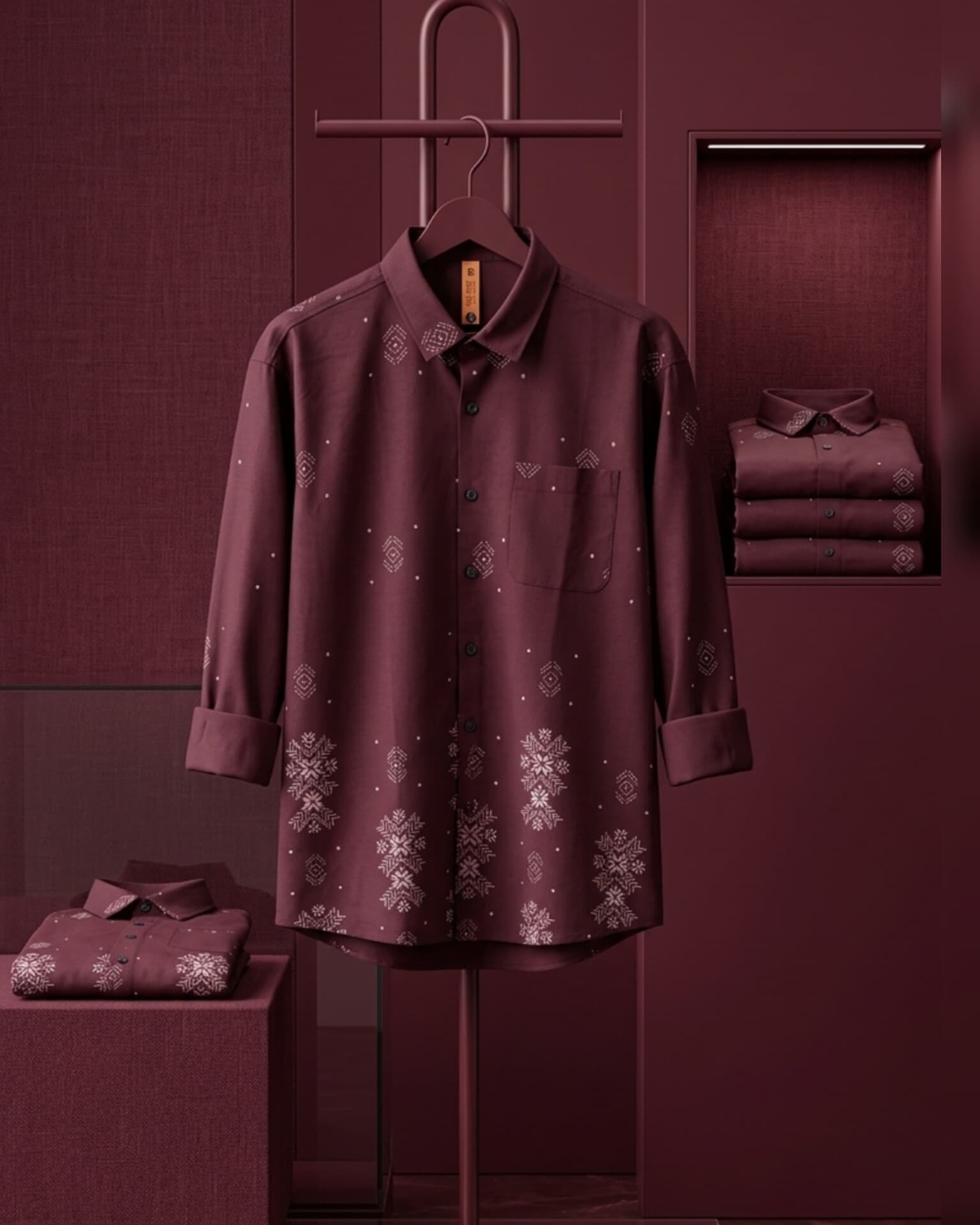 Royal pattern cotton shirt - View 3