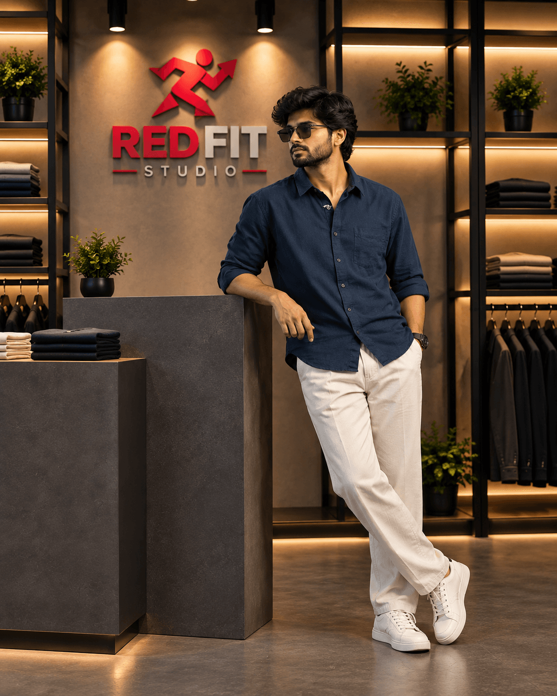 LINEN LUXE — Navy Blue - View 1