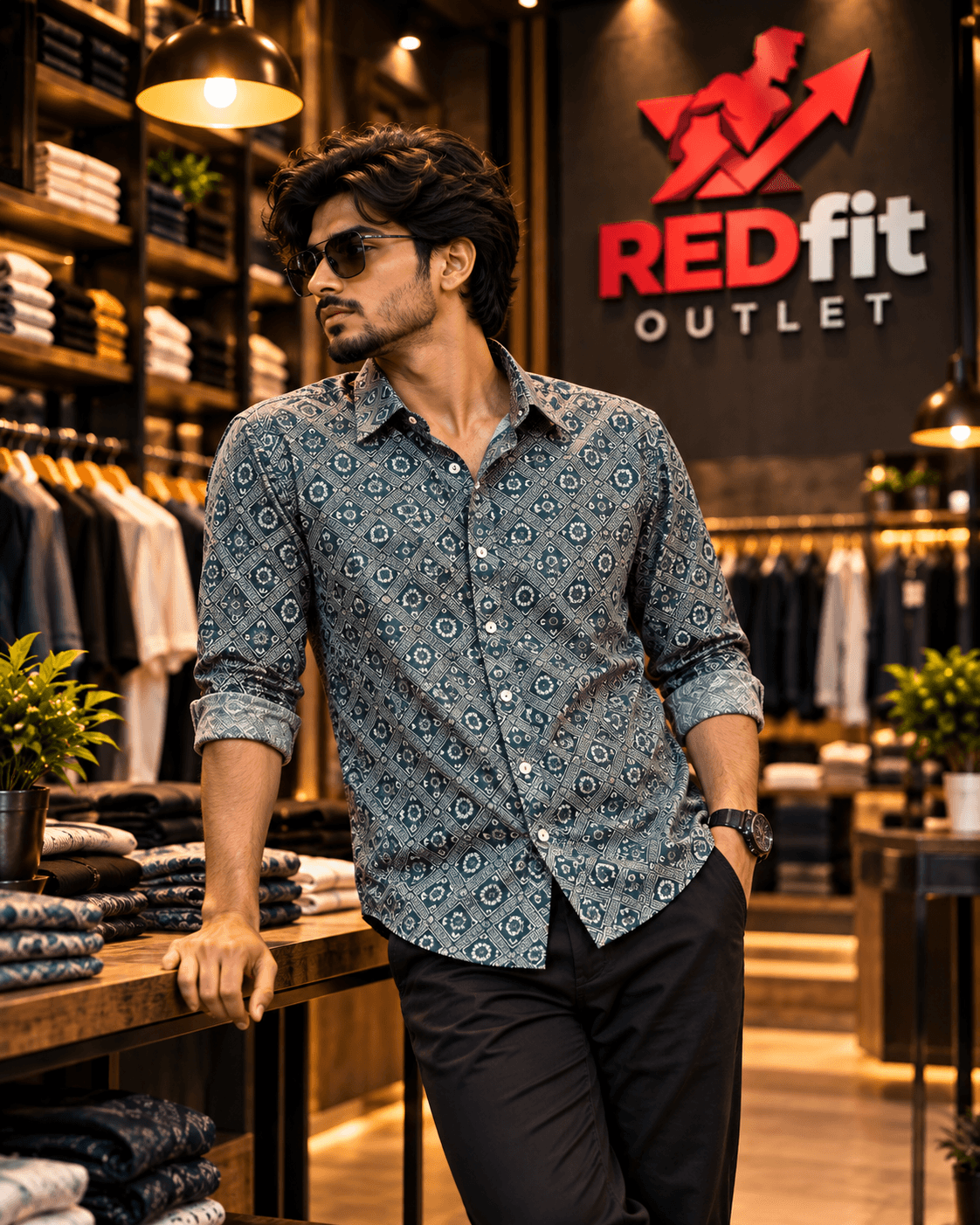 Signature Geometric Shirt - View 1
