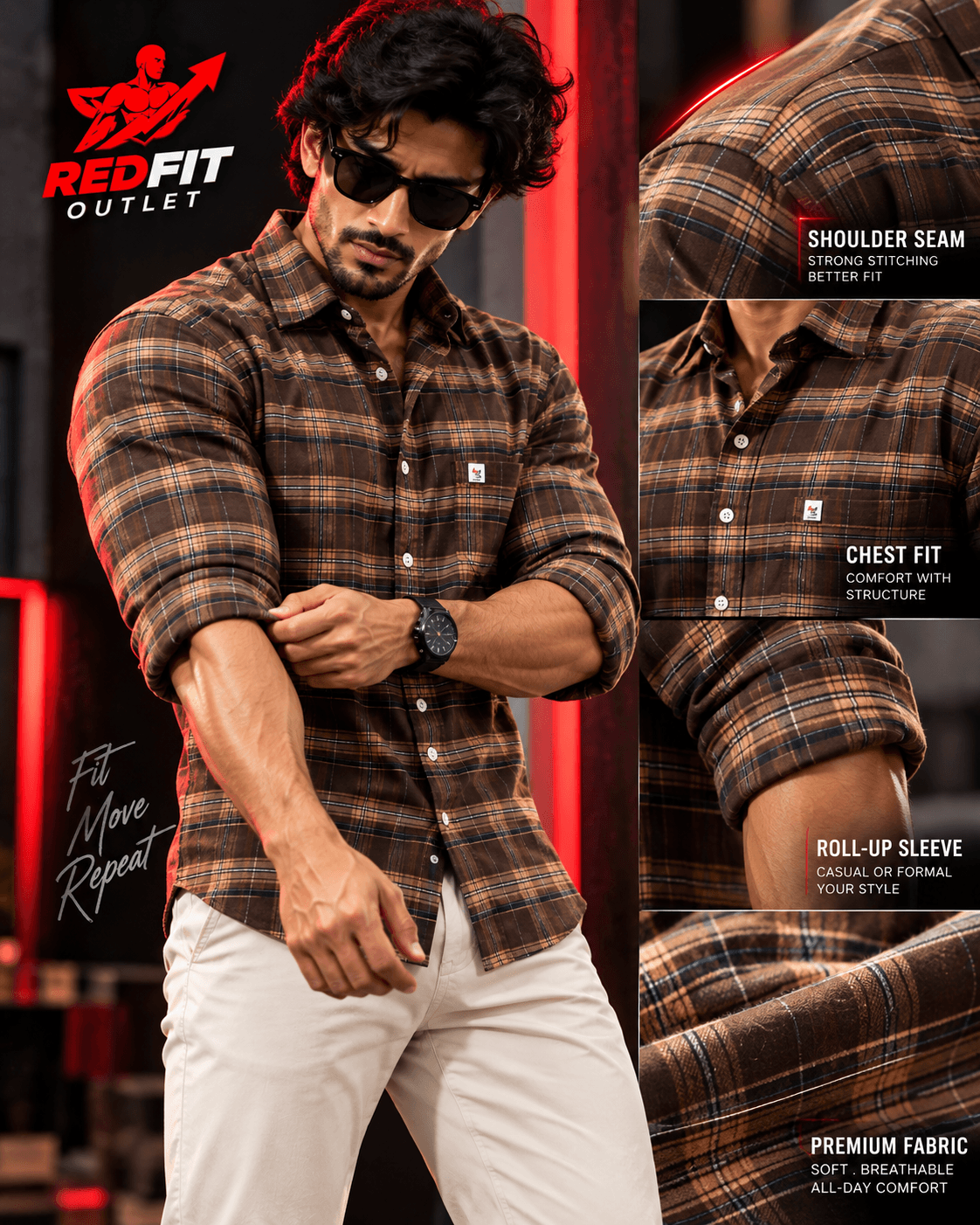 Vintage crust check shirt - View 1