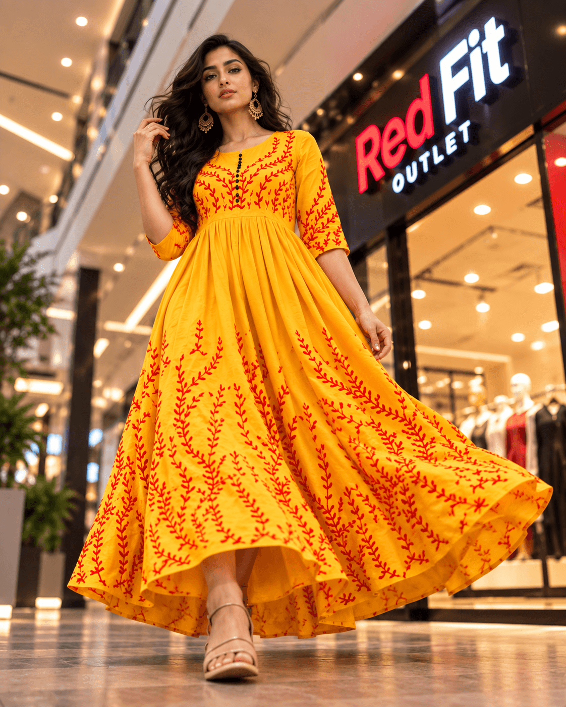 Vibrant Aura Anarkali Kurti - View 5