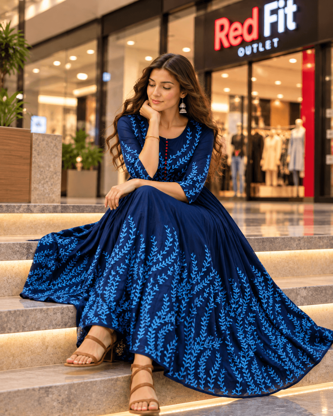 Vibrant Aura Anarkali Kurti - View 7