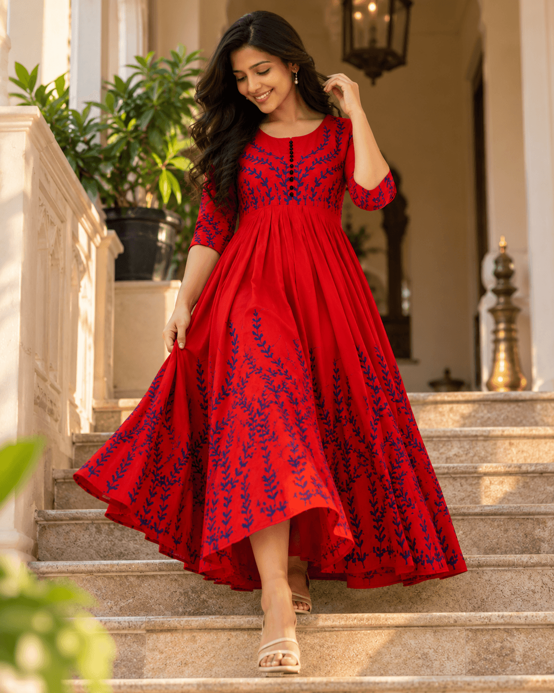 Vibrant Aura Anarkali Kurti - View 9