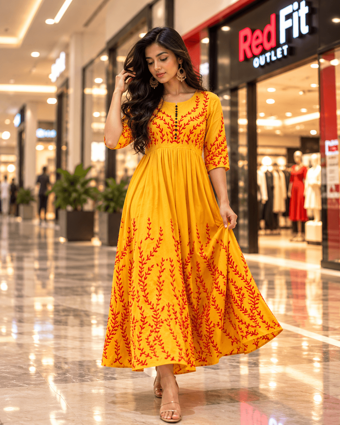 Vibrant Aura Anarkali Kurti - View 14