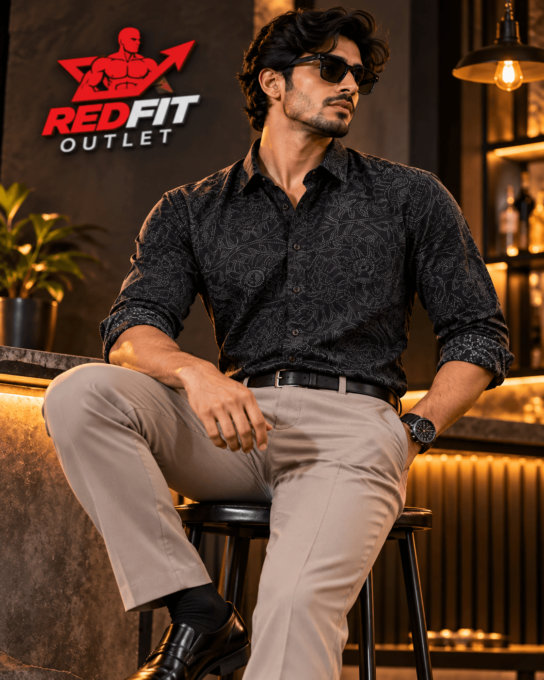Black Royale Printed Shirt - View 2