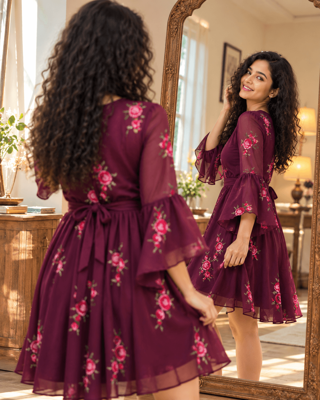 Fabulous Printed Georgette Tunic Top - View 5