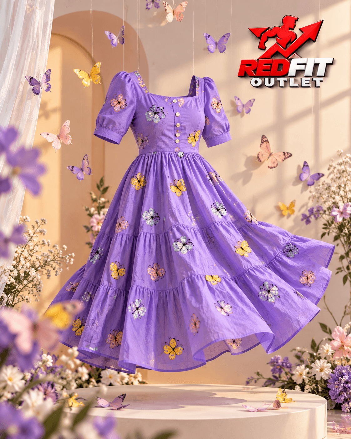 Lilac Wings Dress - View 1