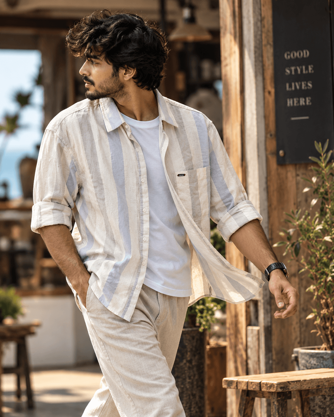 Signature Multi-Stripe Shirt - View 1